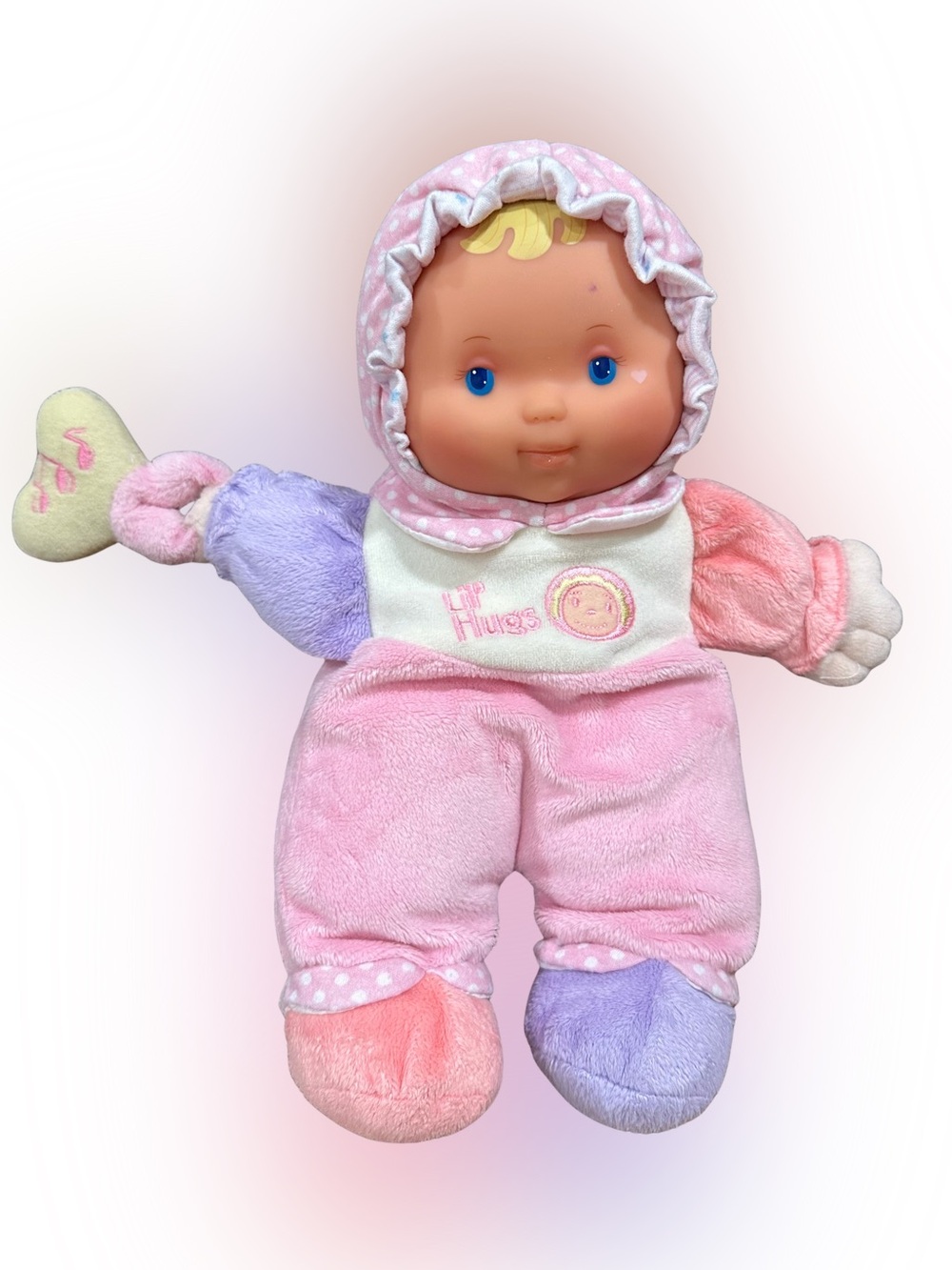 Berenguer Babies 11” Soft ‘Lil Hugs’ Plush Baby Doll Rattle Toy
